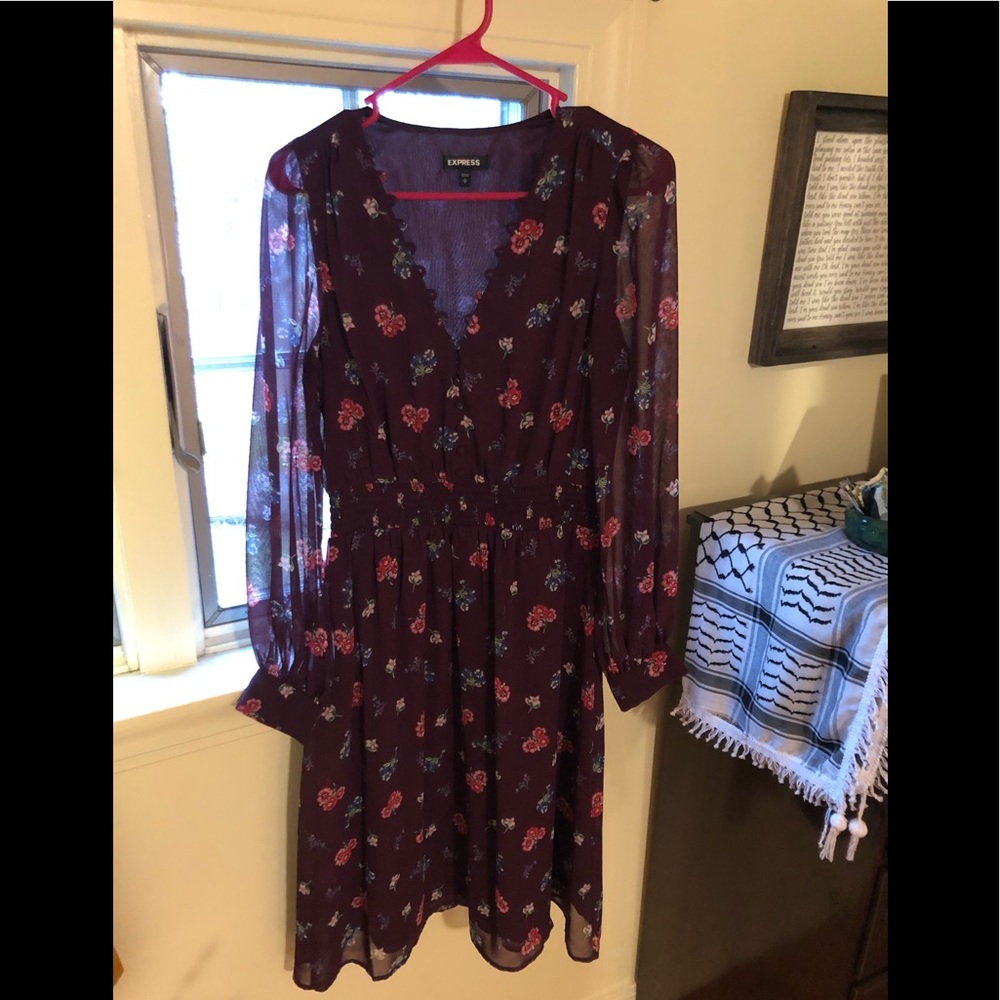 Long sleeve floral dress